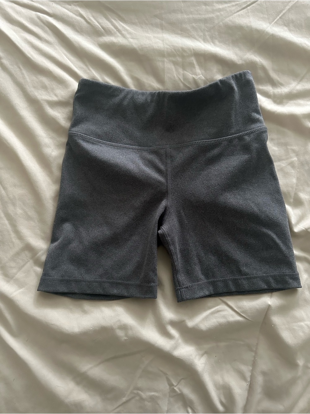 High-Waist Kid’s Athletic Shorts in Charcoal